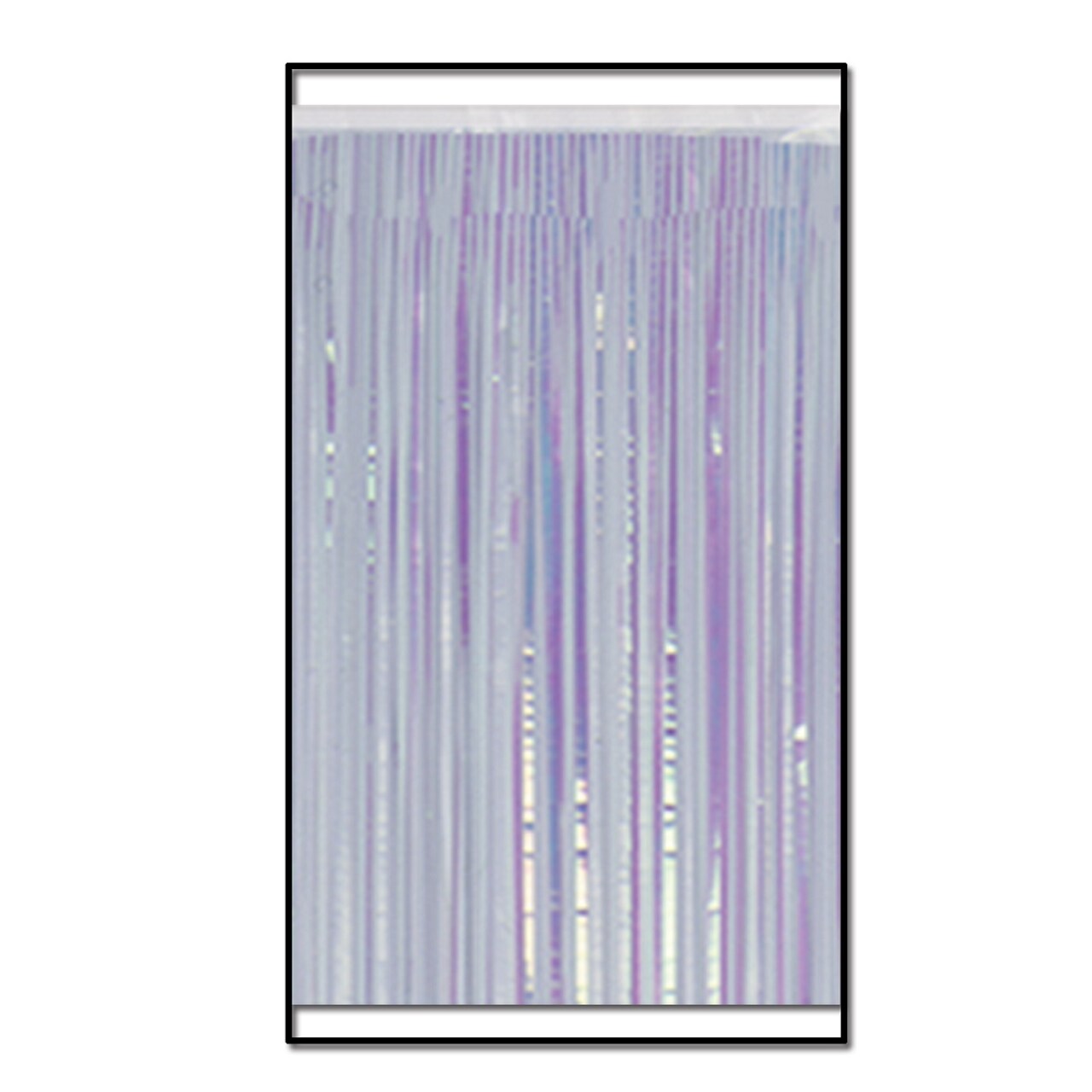 Beistle Pack of 6 Iridescent Metallic 2-Ply Hanging Fringe Drape Streamer Party Decorations 10'